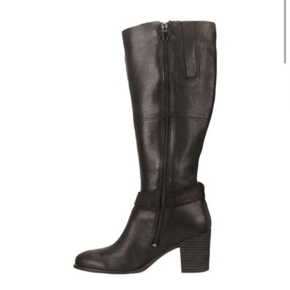 Ecco Shape 55 Black Leather Tall knee high Boots - Picture 1 of 16